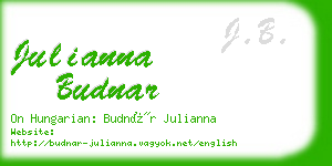 julianna budnar business card